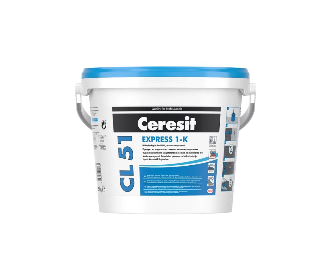ჰიდროიზოლაცია Ceresit CL 51 15 kg RS/BiH/HR/SI/BG — თხევადი ჰიდროიზოლაცია